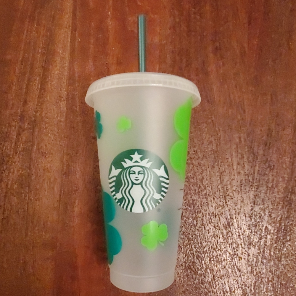 St. Patrick's Day Reusable Starbucks Iced Cup